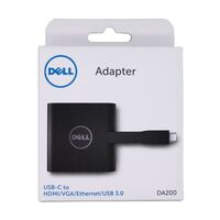 Dell DA200 USB C zu HDMI/VGA/Ethernet/USB 3.0 (470-ABRY) Externer Video Adapter
