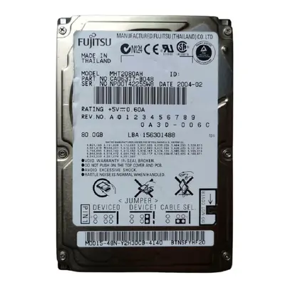 Fujitsu 80 GB IDE PATA 2,5 Zoll MHT2080AT 5400 rpm Laptop Festplatte Hard Disk