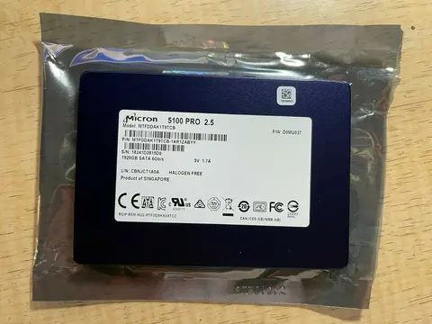 Micron 5100 PRO 960GB 2.5" SATA MTFDDAK960TCB-1AR1ZABYY Server SSD DELL 0HPGYT