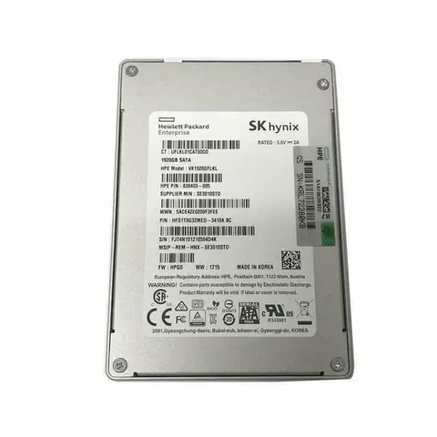 HP / SK Hynix 1,92TB 2,5" SATA3 Server SSD VK1920GFLKL P/N:838403-005 872867-001