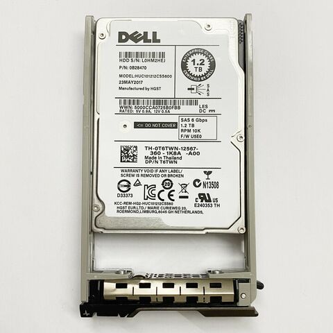 Dell 1.2TB 6G 10K 2.5" SAS 0T6TWN T6TWN HUC101212CSS600 HDD w/G176J Dell 1.2TB 6G 10K 2.5" SAS 0T6TWN T6TWN HUC101212CSS600 HDD w/G176J