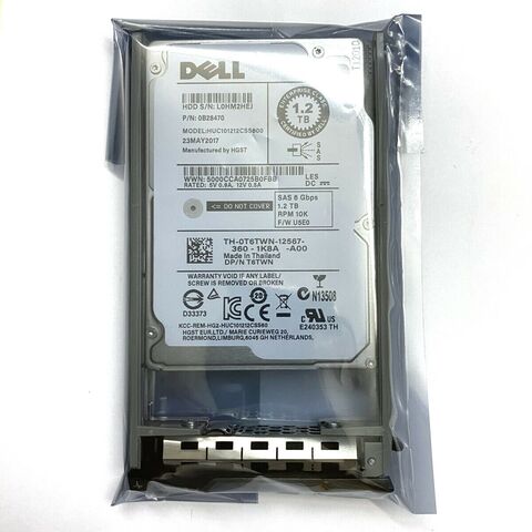 Dell 1.2TB 6G 10K 2.5" SAS 0T6TWN T6TWN HUC101212CSS600 HDD w/G176J Dell 1.2TB 6G 10K 2.5" SAS 0T6TWN T6TWN HUC101212CSS600 HDD w/G176J