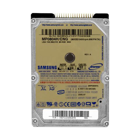 Samsung 80 GB IDE PATA 2,5 Zoll MP0804H/CNG 5400 rpm Laptop Festplatte Hard Disk Samsung 80 GB IDE PATA 2,5 Zoll MP0804H/CNG 5400 rpm Laptop Festplatte Hard Disk
