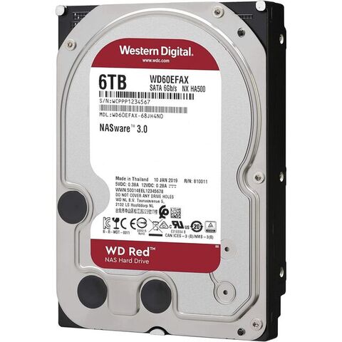 Western Digital WD60EFAX 6TB 256MB 5400U/min Sata III 3,5" Festplatte