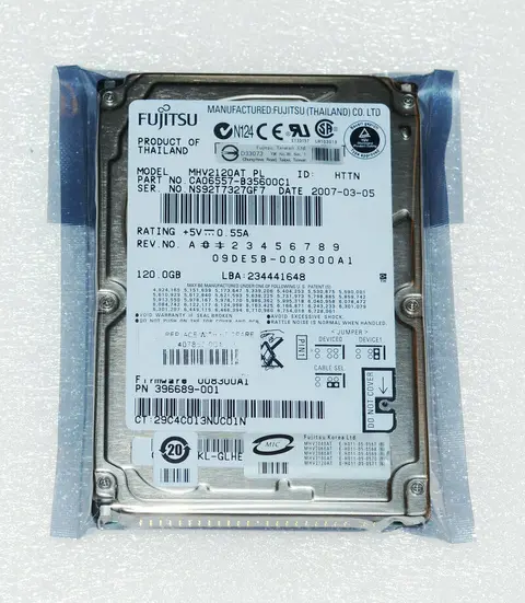 Fujitsu 120GB 2.5" 5400U rpm IDE PATA MHV2120AH Laptop Festplatte HDD