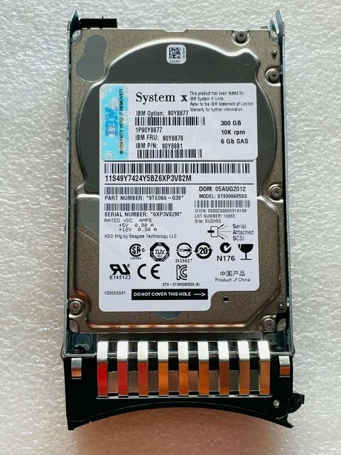 IBM 300GB 10K 6G SFF 2.5" SAS ST300MM0006 90Y8878 90Y8877 90Y8881 HDD IBM 300GB 10K 6G SFF 2.5" SAS ST300MM0006 90Y8878 90Y8877 90Y8881 HDD