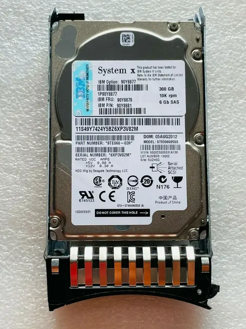 IBM 300GB 10K 6G SFF 2.5" SAS ST300MM0006 90Y8878 90Y8877 90Y8881 HDD