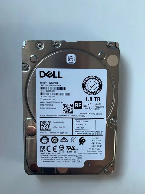 Dell JY57X 1.8TB SAS 10K RPM 12G 512e ST1800MM0159 HDD Festplatte