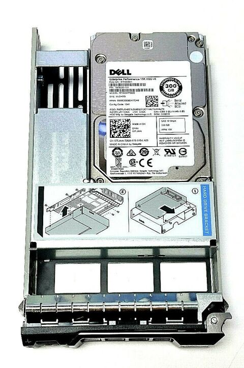 DELL 7FJW4 07FJW4 300GB 15K SAS 12Gbps 2.5" HARD DRIVE IN HYBRID GEN 13 TRAY