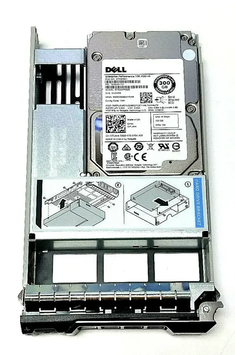 DELL 7FJW4 07FJW4 300GB 15K SAS 12Gbps 2.5" HARD DRIVE IN HYBRID GEN 13 TRAY