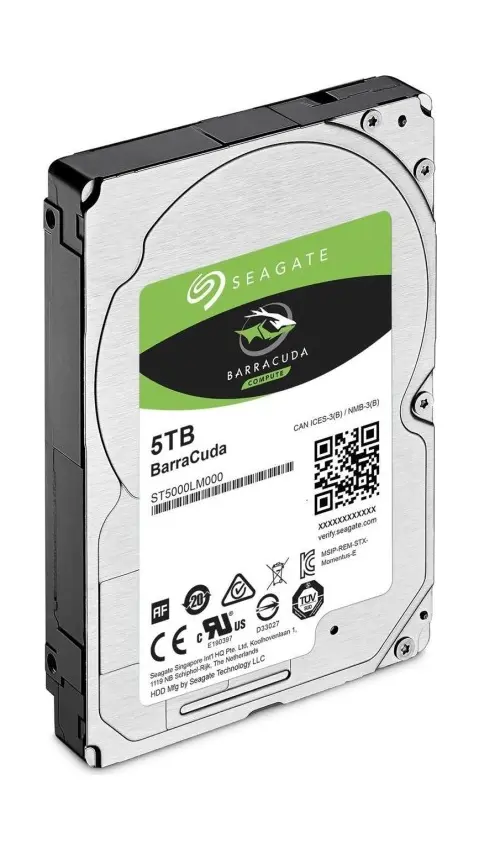 Seagater Barracuda 5TB 2.5" 128MB Cache 6Gb/s SATA Hard Drive ST5000LM000